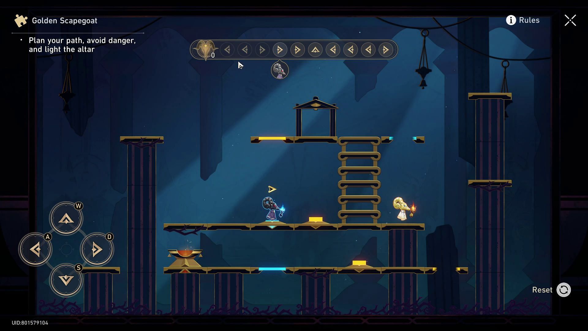 First Golden Scapegoat puzzle solution (Image via HoYoverse)